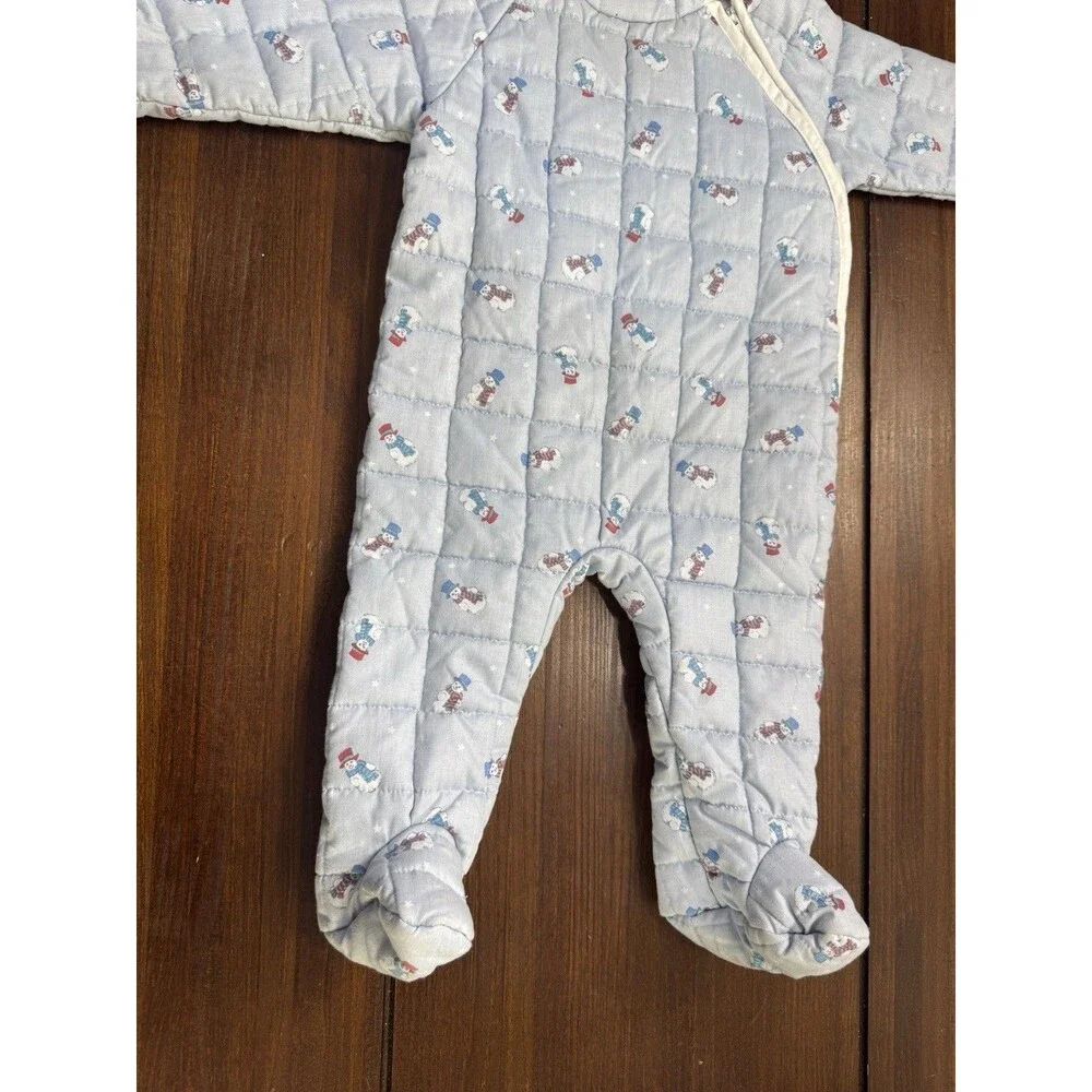 Vintage Carter's Baby Quilted Snow Suit 21-26 LBS Snowman